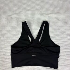ALO Yoga Jet Black Racerback Sports Bra